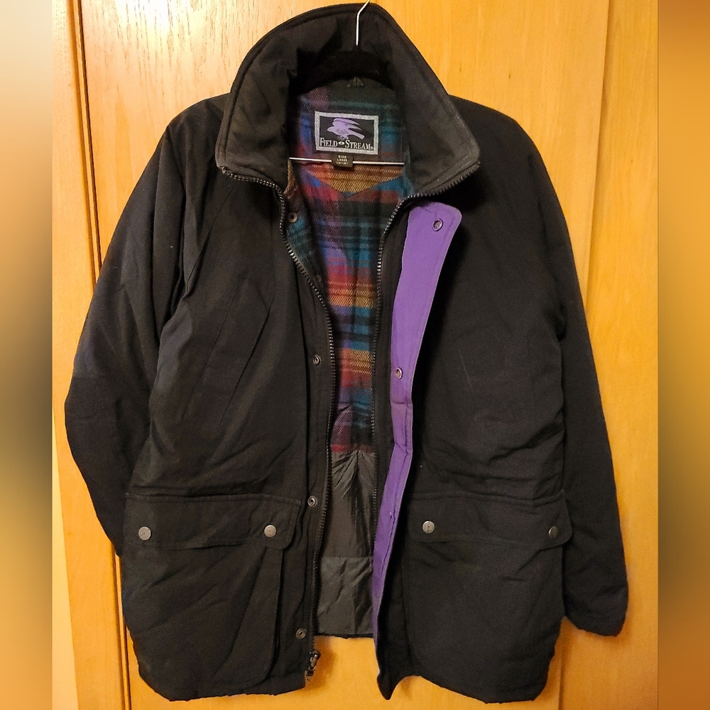 Field & Stream Coat Jacket Black Vintage